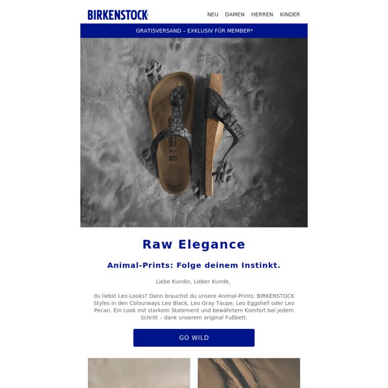 Keep it raw: Animal-Prints - newsletter screenshot