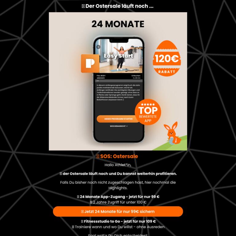 🐣 Ostersale läuft noch - newsletter screenshot