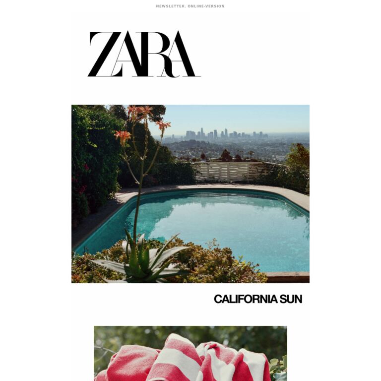 Zara Home | California Sun - newsletter screenshot