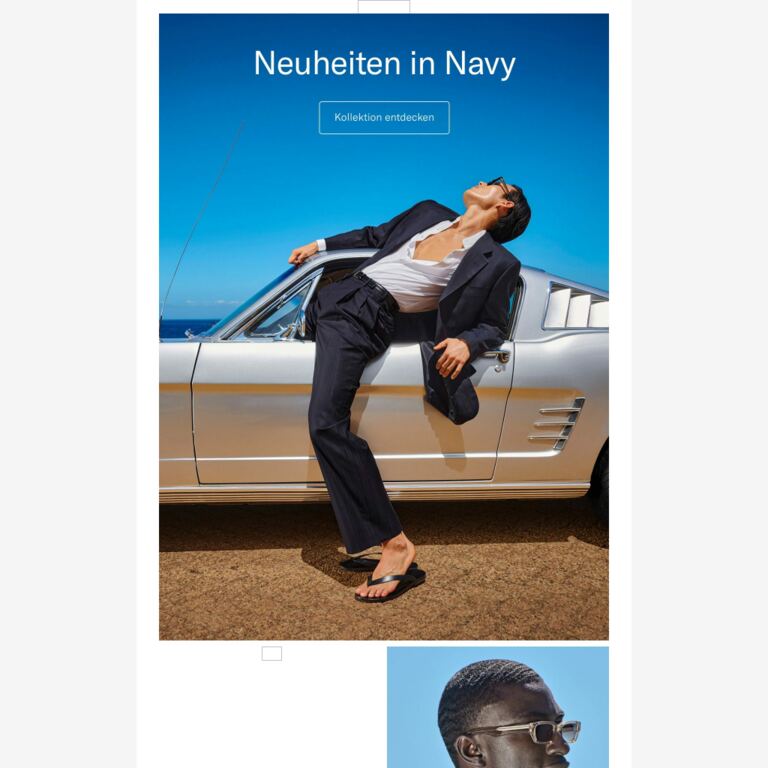 Jetzt neu: Navy & hellblau für den Frühling - newsletter screenshot