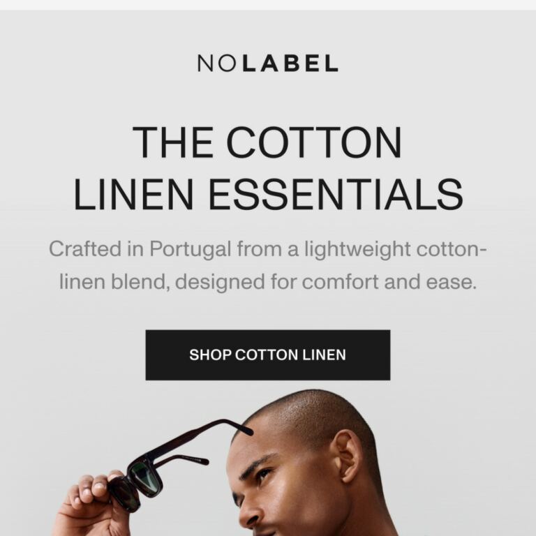 The Cotton Linen Essentials - newsletter screenshot