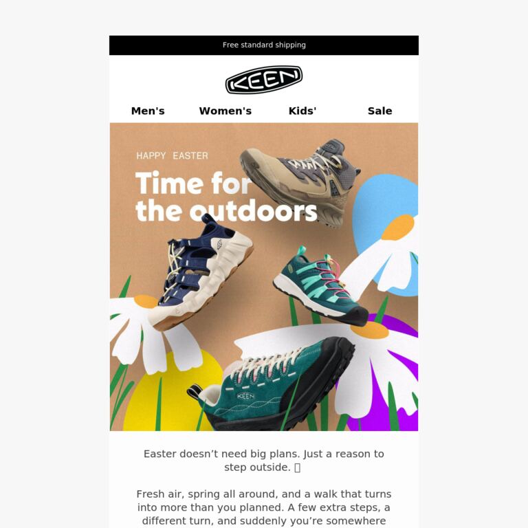 🐣 Happy Easter from KEEN - newsletter screenshot