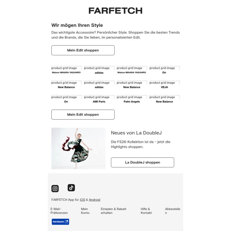 Mein Style, mein Edit - newsletter screenshot