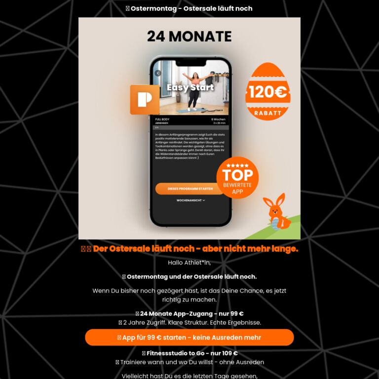 🐣 99 € oder 109 € - Du hast die Wahl - newsletter screenshot
