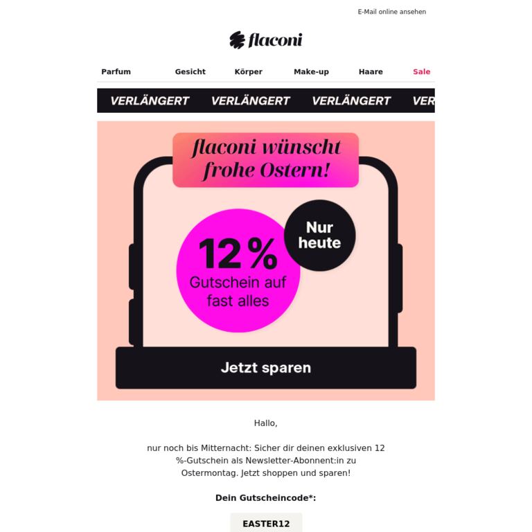 FINALE: 12 %-Gutschein auf fast ALLES - newsletter screenshot