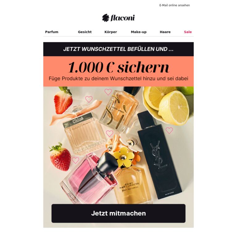 ❤️ Beauty-Favoriten im Wert von 1.000 € sichern - newsletter screenshot