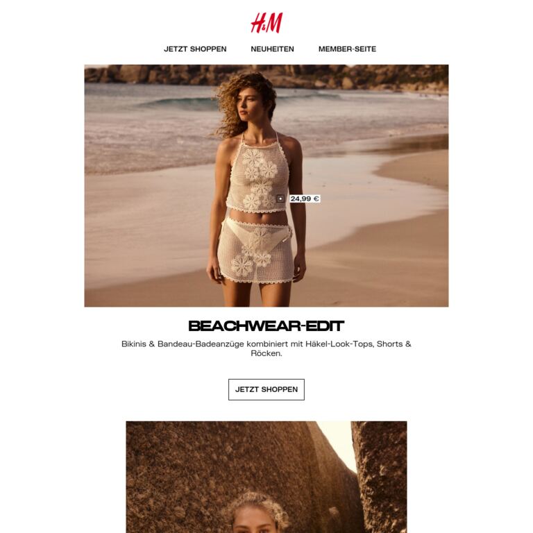 Beachwear-Edit - newsletter screenshot