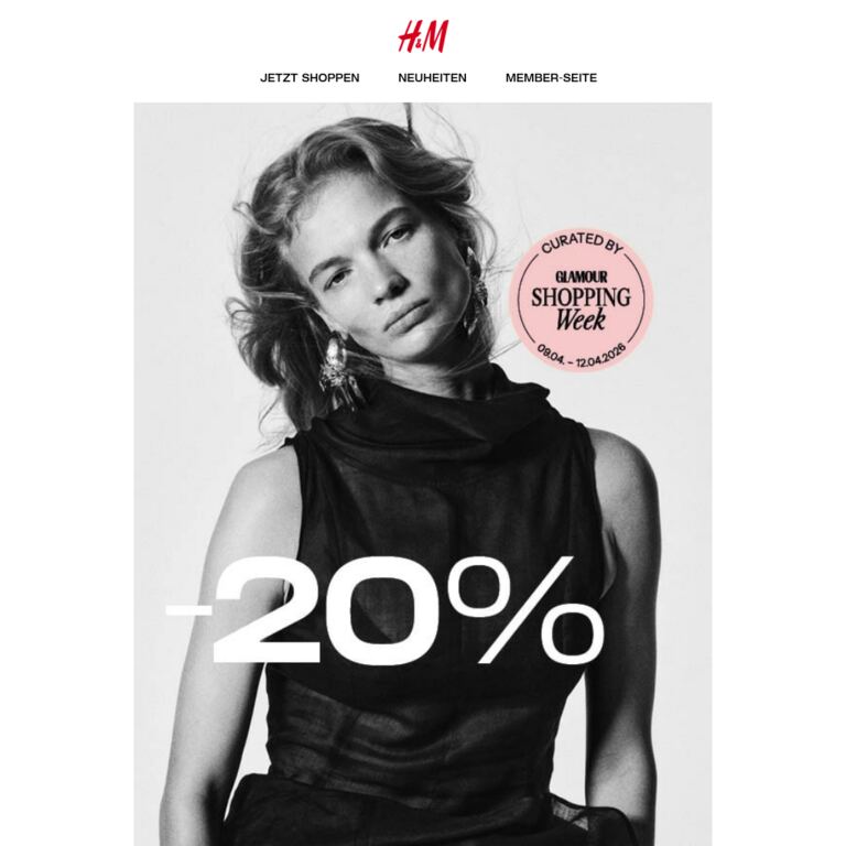 -20% für Member in der App - newsletter screenshot