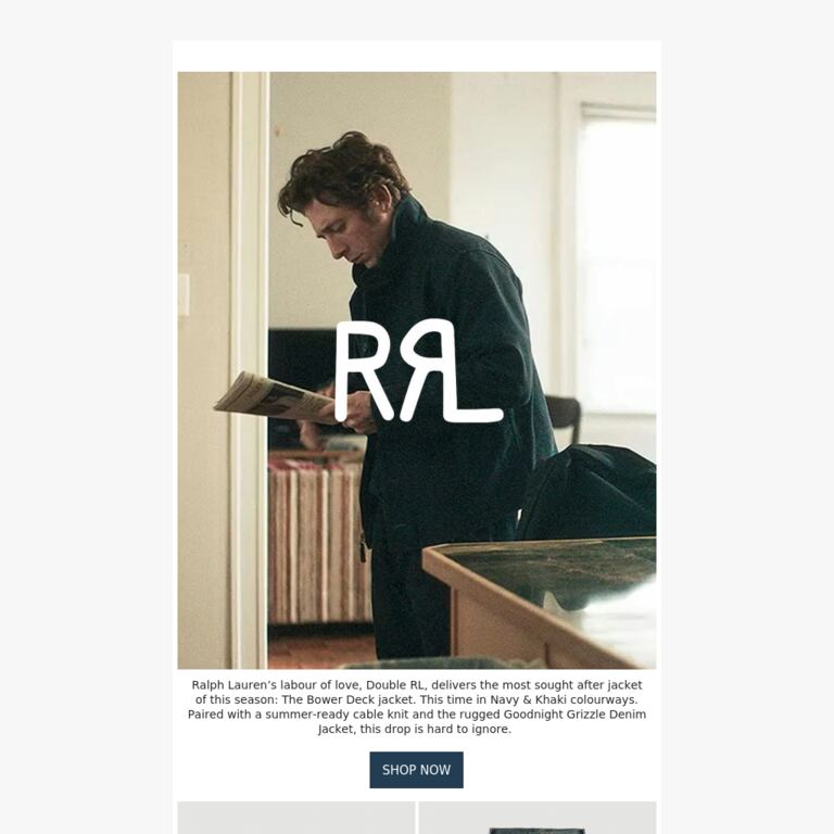 RRL's Most Wanted: Bower Deck Jacket - newsletter screenshot