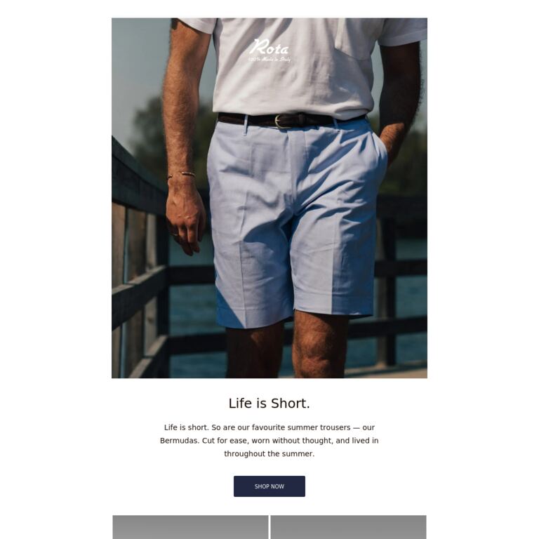 Life is Short - newsletter screenshot