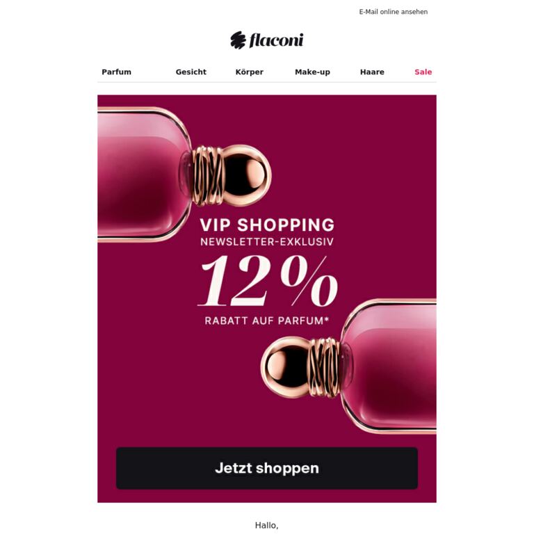 ✨ Exklusiv für dich: 12 % Rabatt auf ... - newsletter screenshot