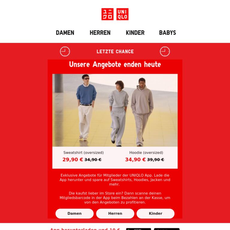 Nicht verpassen | Exklusive Angebote - newsletter screenshot