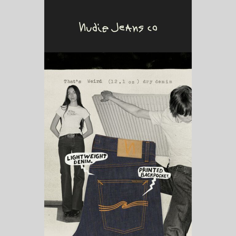 Printed back pocket? Lightweight denim? That's Weird? - newsletter screenshot