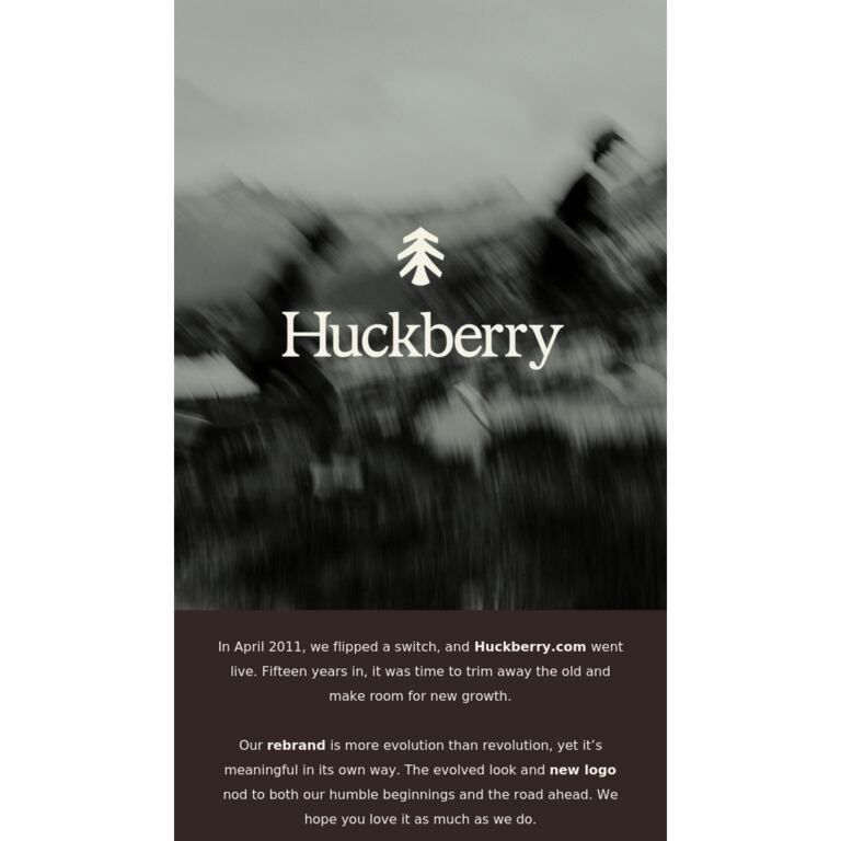 Introducing the New Huckberry.com - newsletter screenshot