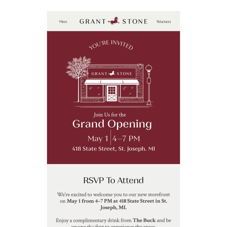 You’re Invited: Grand Opening in St. Joseph - newsletter screenshot