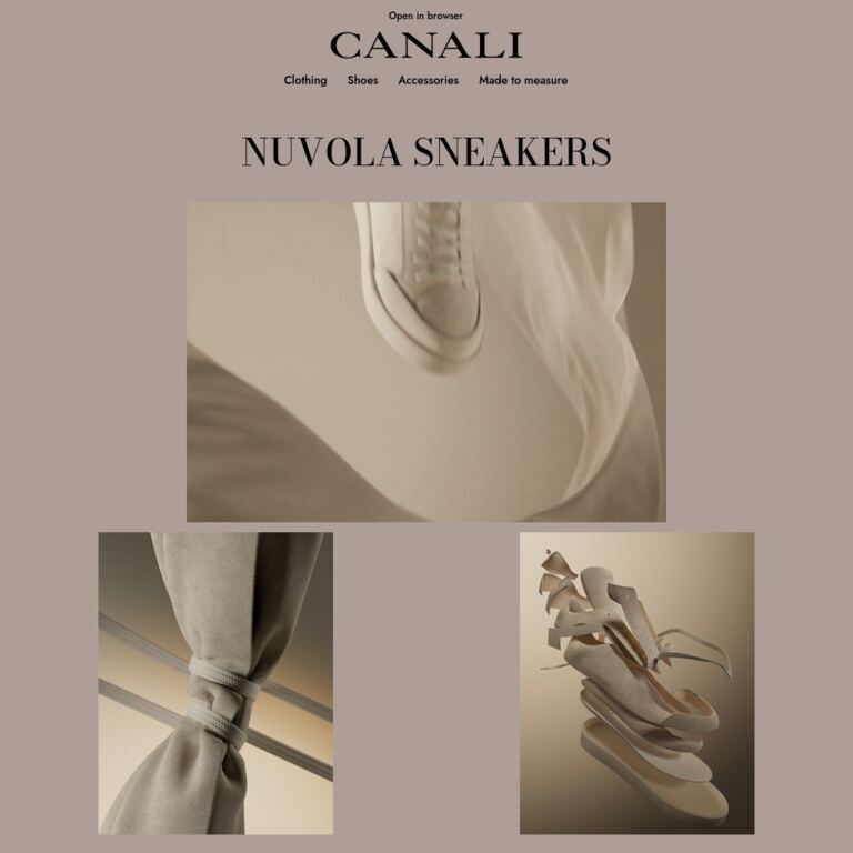 Nuvola Sneakers, Comfort Is in the Air - newsletter screenshot