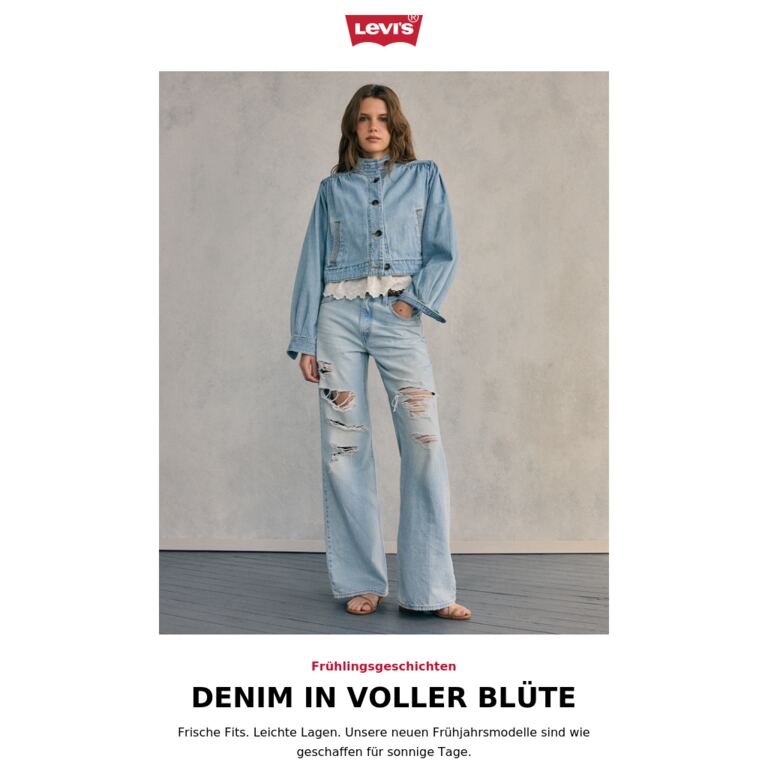 Die Denim-Frühjahrskollektion - newsletter screenshot