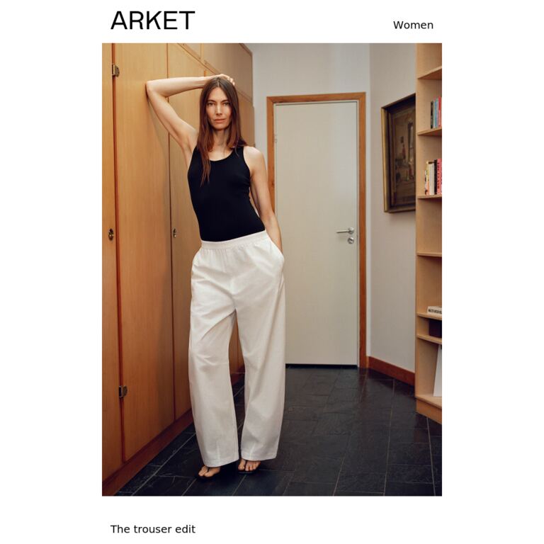 The trouser edit - newsletter screenshot