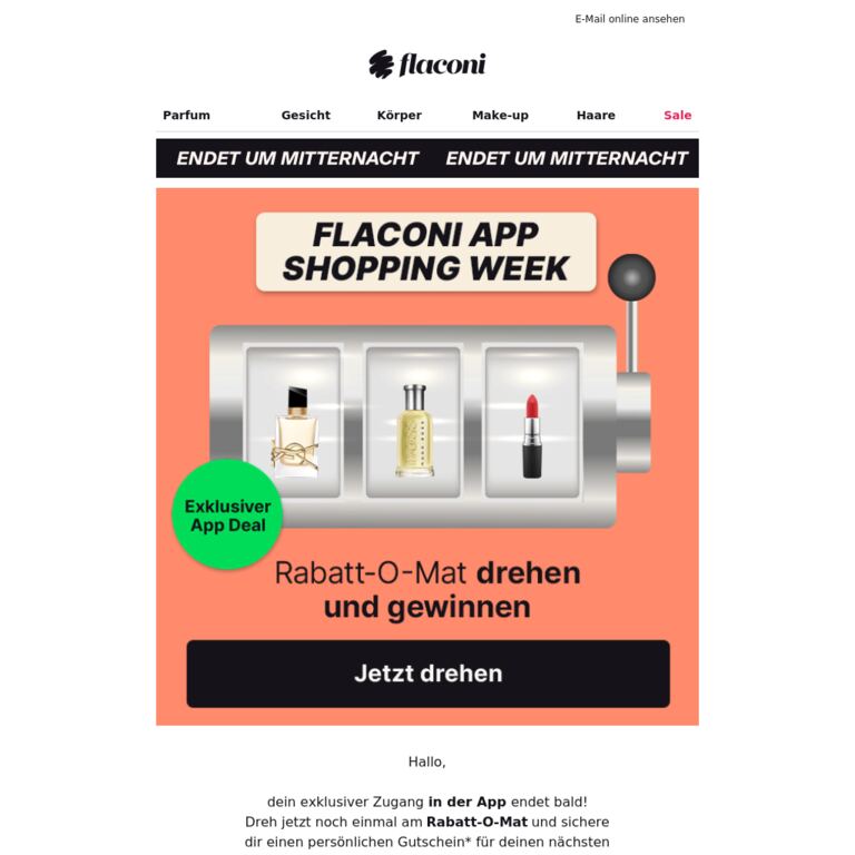 ⚡ Letzte Chance: Dein exklusiver Gutschein wartet - newsletter screenshot
