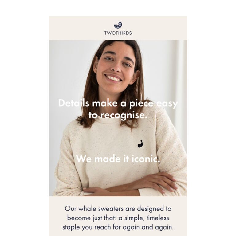 Our Most Loved Sweatshirts - newsletter screenshot