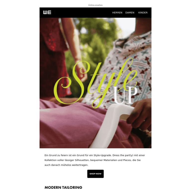 Etwas zu feiern? - newsletter screenshot
