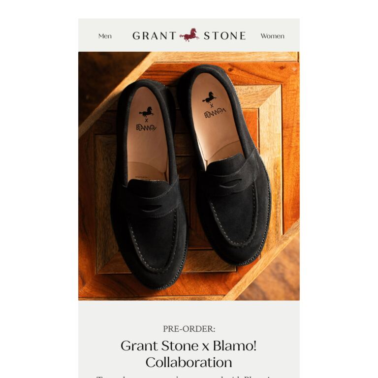 Blamo! x Grant Stone Pre-Order - newsletter screenshot