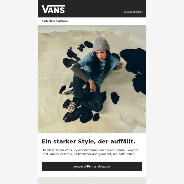 Entdecke den markanten Leopard-Print Style - newsletter screenshot