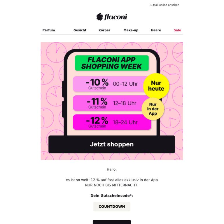 12 %-Gutschein. JETZT. 💥 - newsletter screenshot