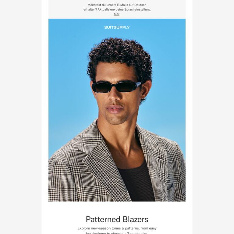 Patterned Blazers to Elevate Every Look - newsletter screenshot