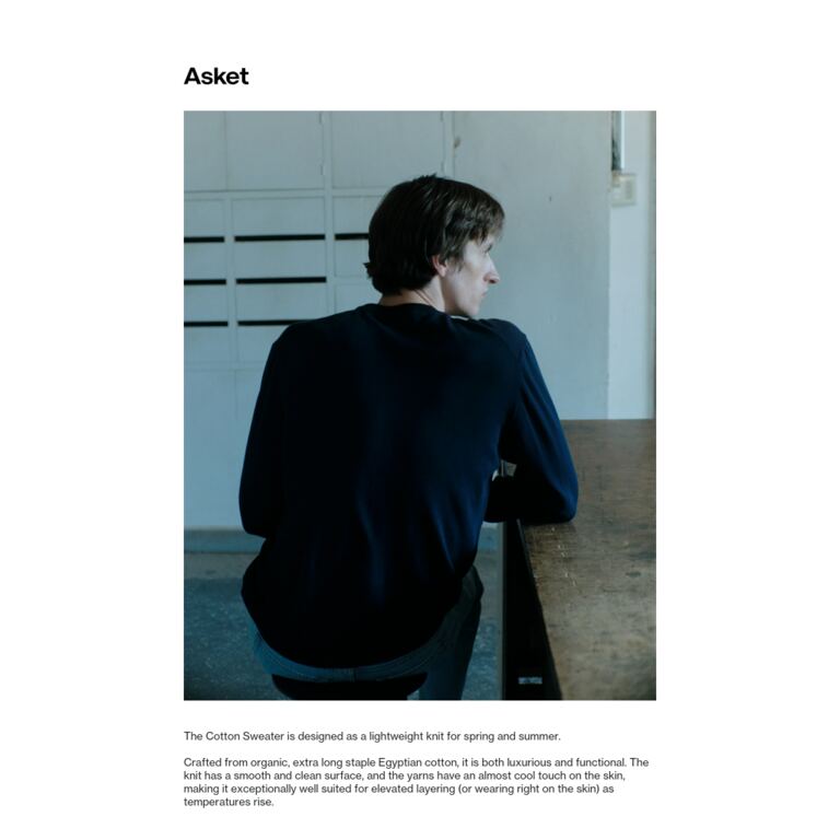 In focus: The Cotton Sweater - newsletter screenshot