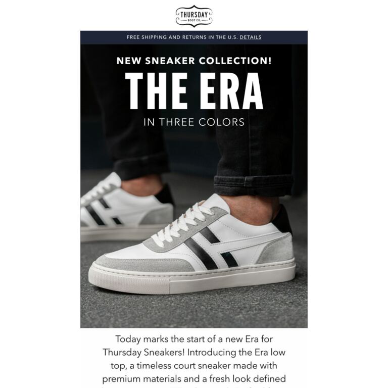 New Sneakers: The Era! - newsletter screenshot