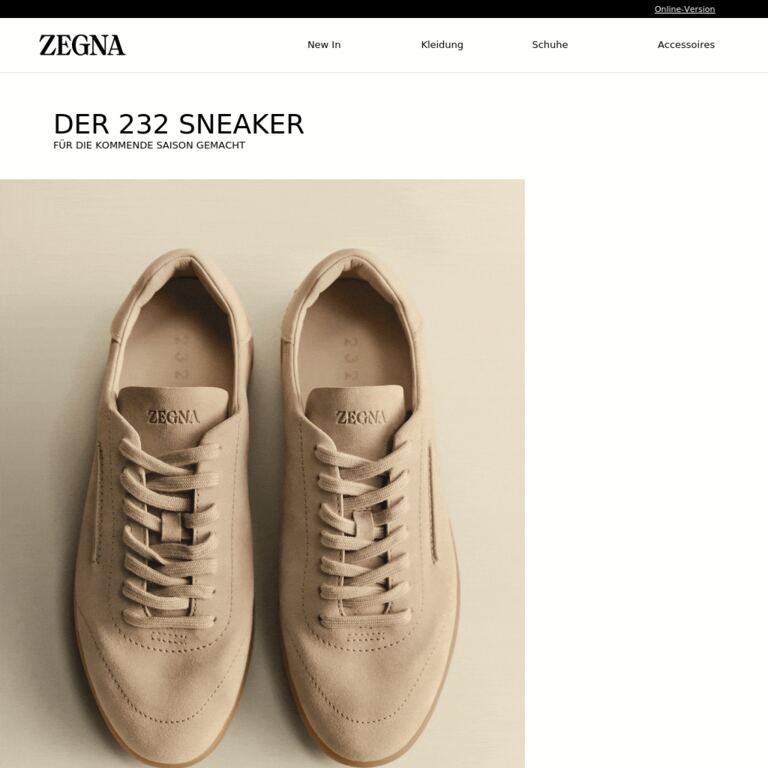 Der 232 Sneaker: für die Saison gemacht - newsletter screenshot