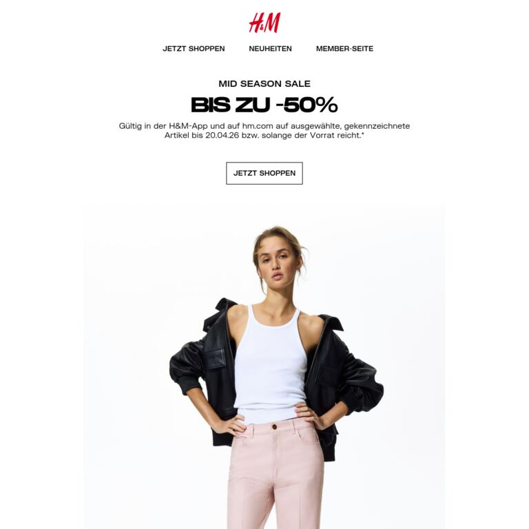  Erhalte bis zu -50% - newsletter screenshot