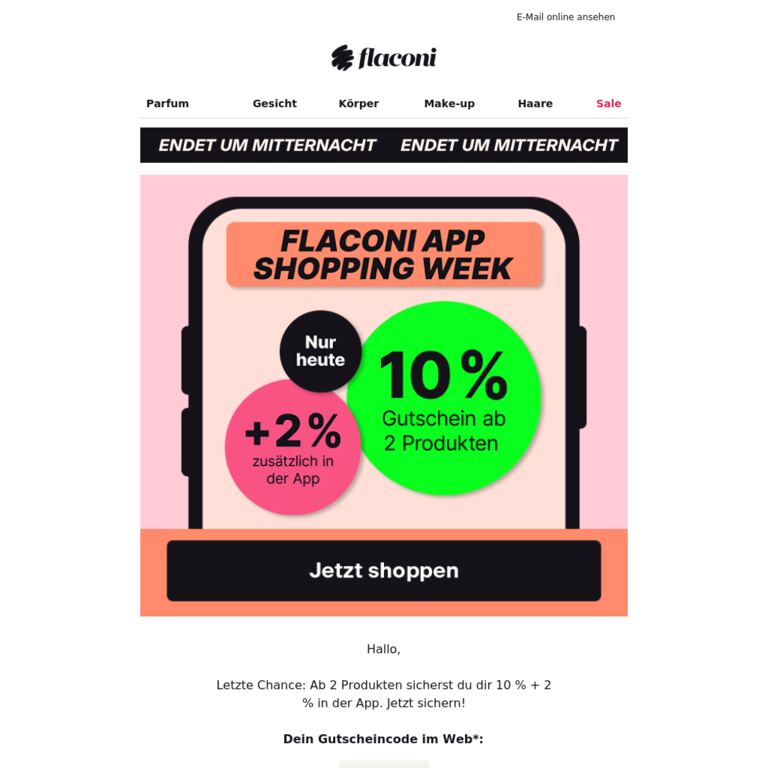 Dein Deal läuft ab – schnell sichern!  - newsletter screenshot