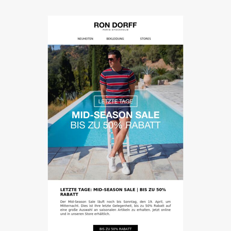 Mid-Season Sale | Letzte Tage - newsletter screenshot