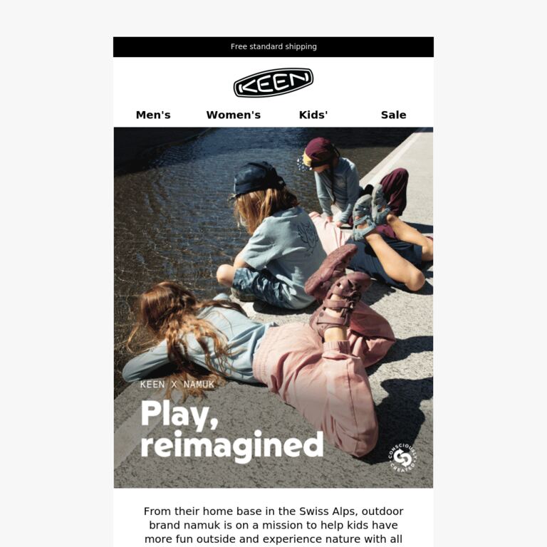 KEEN x namuk - newsletter screenshot