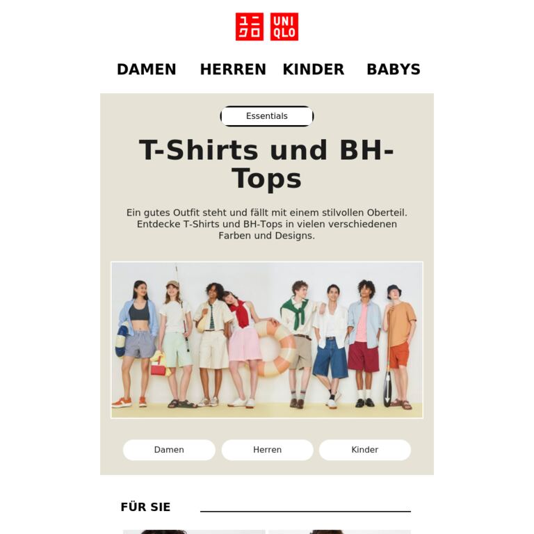 Die ideale Basis für deine Looks - newsletter screenshot