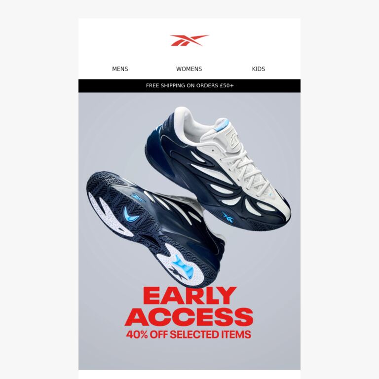 Early Access: 40% Off - newsletter screenshot