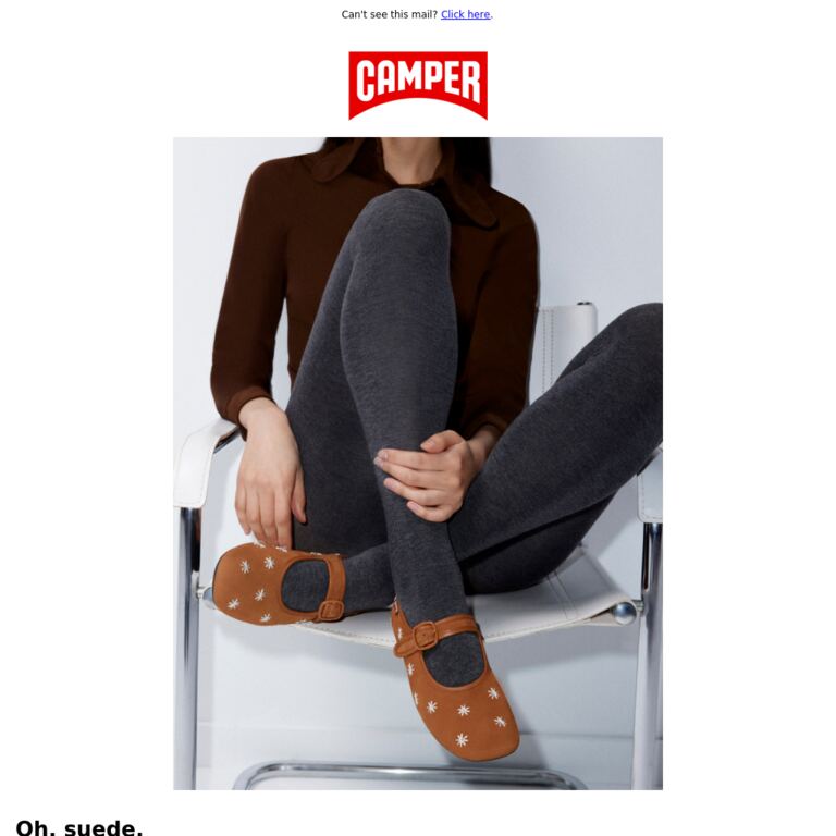 Brown suede, our way. - newsletter screenshot