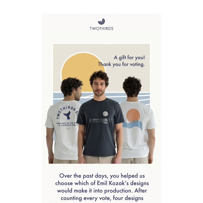 From vote to wardrobe - newsletter screenshot