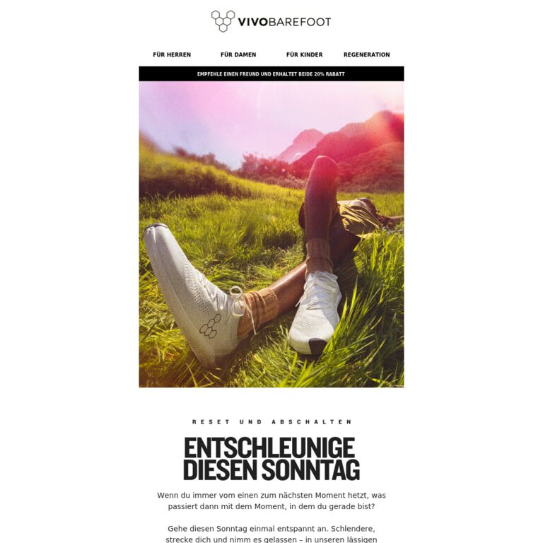 Lass es Sonntag langsam angehen - newsletter screenshot
