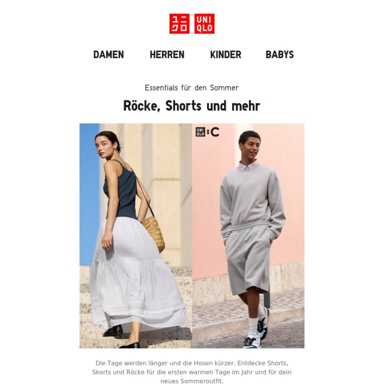 Mini, midi, maxi - newsletter screenshot