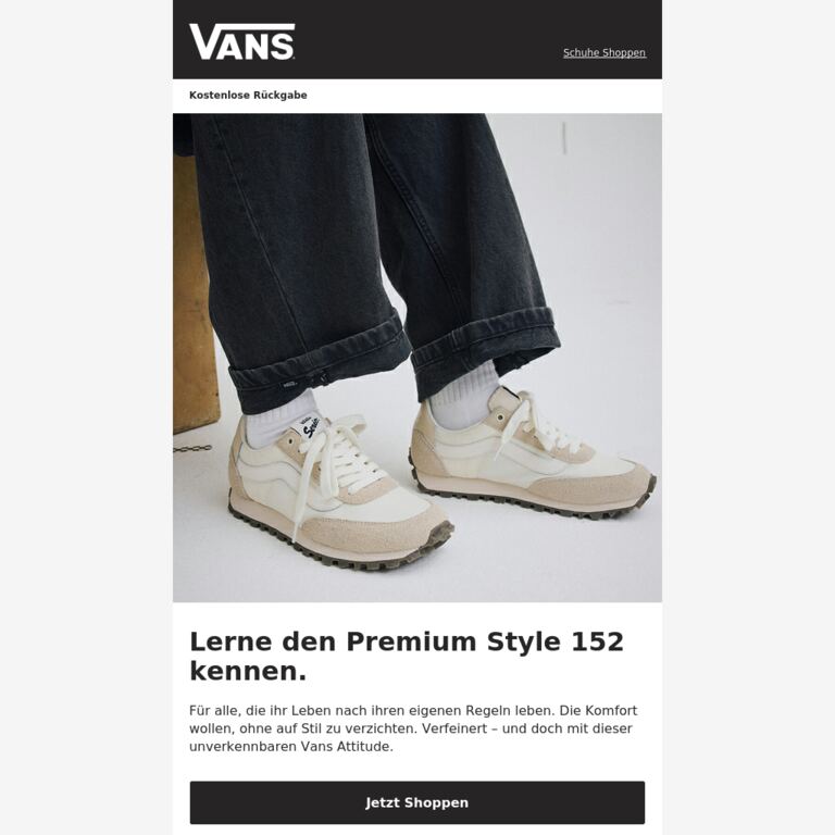 Premium-Style mit purer Vans Attitude - newsletter screenshot