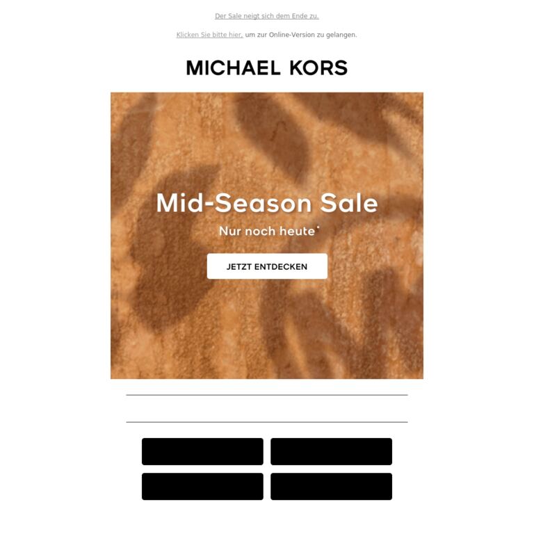 Letzter Tag im Mid-Season Sale - newsletter screenshot