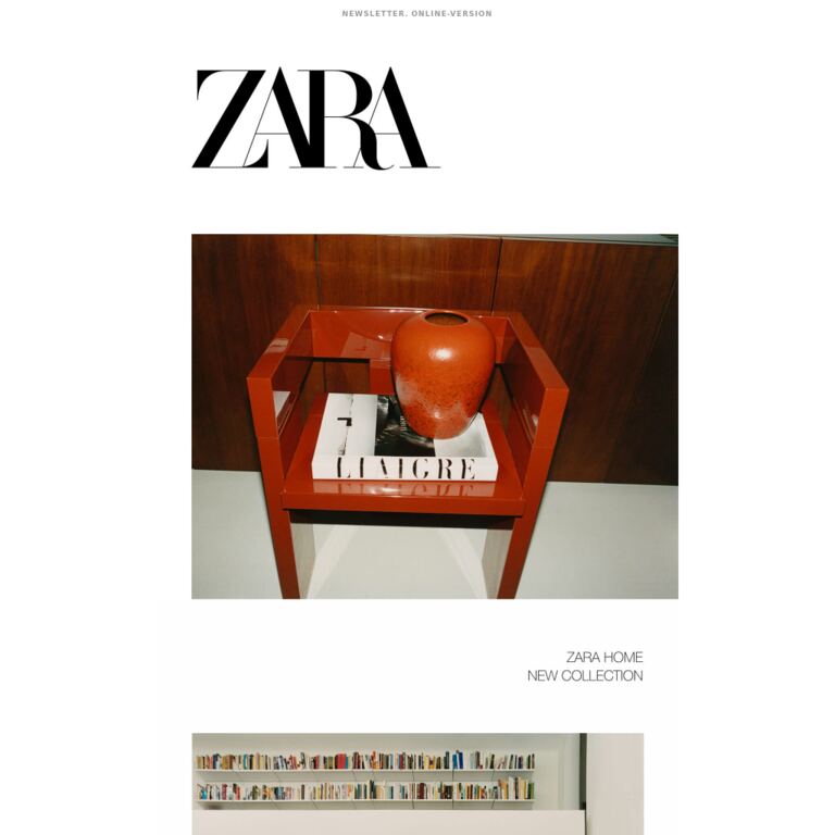 Zara Home | Discover what's new - newsletter screenshot
