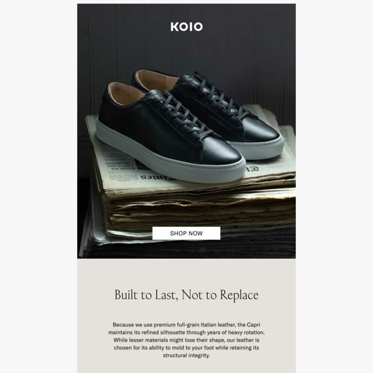 Built To Hold Its Shape. - newsletter screenshot