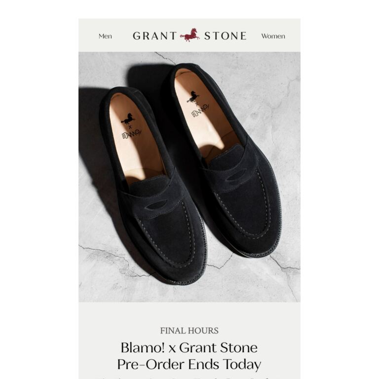 Last Call: Blamo! x Grant Stone Pre-Order - newsletter screenshot