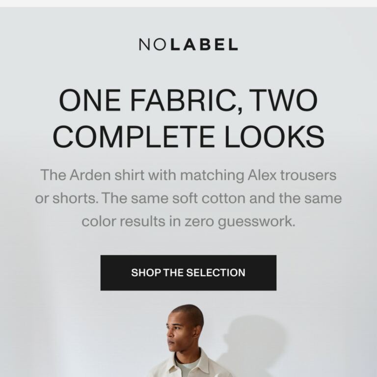 One fabric, two complete looks - newsletter screenshot