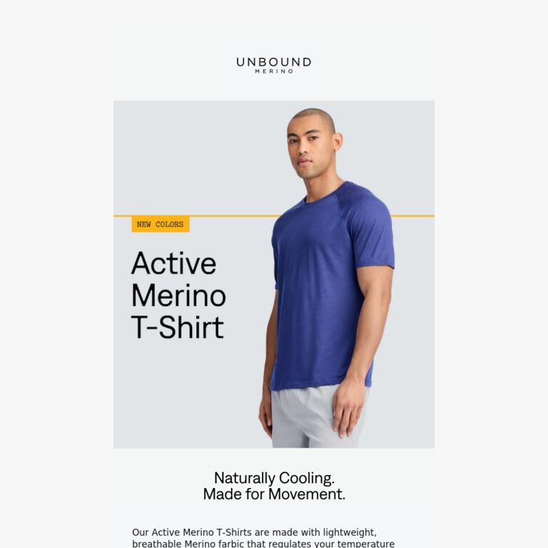 Active Merino Is Back 💪 - newsletter screenshot