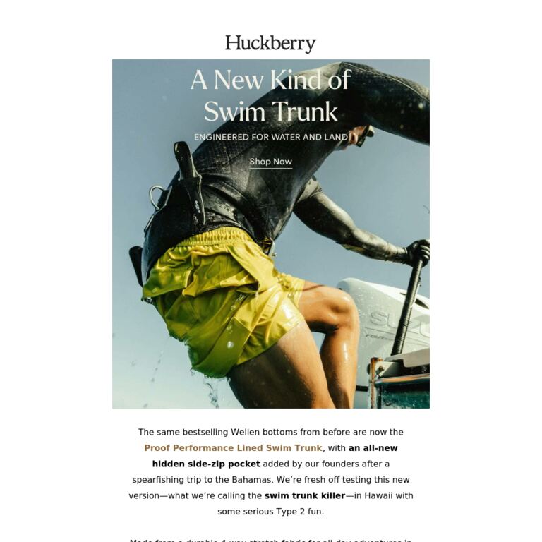 The Swim Trunk Killer Is Back - newsletter screenshot